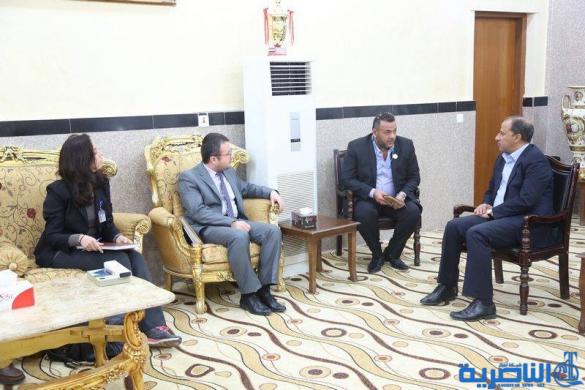  محافظ ذي قار يستقبل مدير  مكتب الامم المتحدة في جنوب العراق