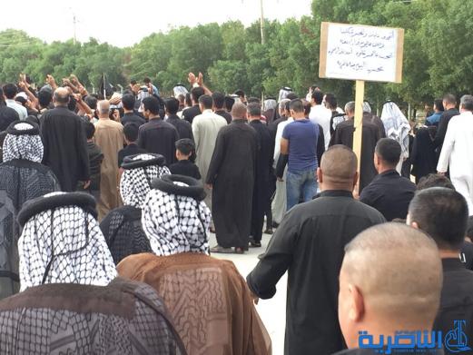 بالصور: الالاف يحيون شهادة الامام الكاظم (ع) في مدينة الناصرية