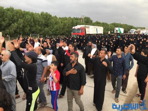 بالصور: الالاف يحيون شهادة الامام الكاظم (ع) في مدينة الناصرية