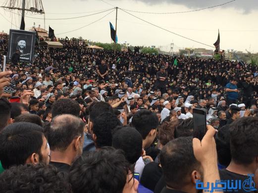 بالصور: الالاف يحيون شهادة الامام الكاظم (ع) في مدينة الناصرية