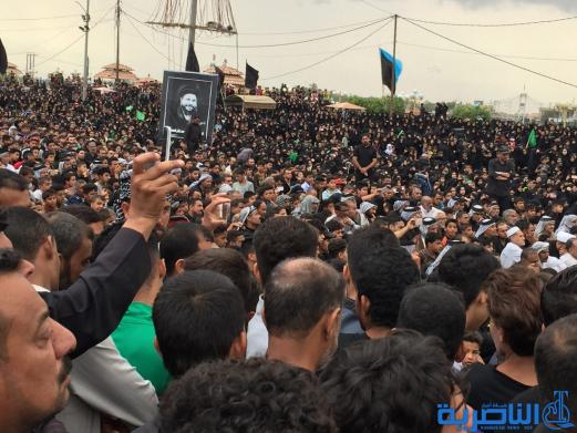 بالصور: الالاف يحيون شهادة الامام الكاظم (ع) في مدينة الناصرية