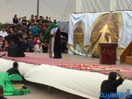 بالصور: الالاف يحيون شهادة الامام الكاظم (ع) في مدينة الناصرية