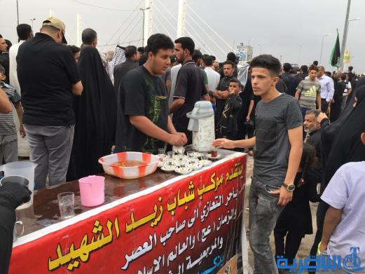 بالصور: الالاف يحيون شهادة الامام الكاظم (ع) في مدينة الناصرية