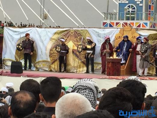 بالصور: الالاف يحيون شهادة الامام الكاظم (ع) في مدينة الناصرية