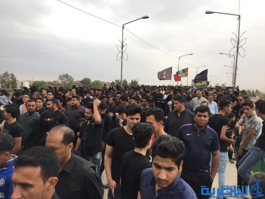 بالصور: الالاف يحيون شهادة الامام الكاظم (ع) في مدينة الناصرية