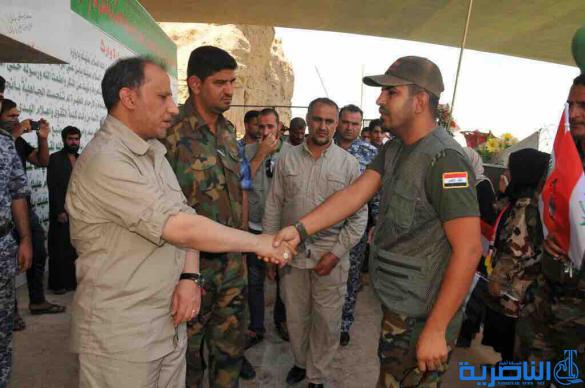 بالصور : وفد ذي قار يزور موقع سبايكر ويواصل لقاءاته مع مقاتلي الحشد الشعبي والقوى الامنية في تكريت