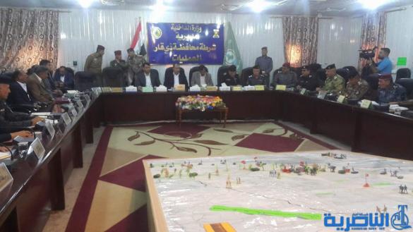 حكومة ذي قار تجدد المطالبه بدعمها بخمسة الاف شرطي وتوفير اليات لمعالجة المناطق الرخوة 