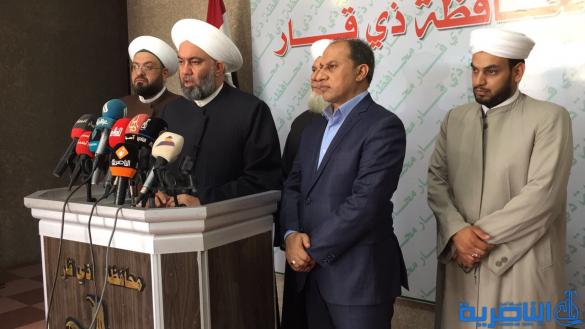 وفد جماعة علماء السنة لمحافظ ذي قار : الارهاب يحاول خلق فتنة في المحافظات الآمنة - تقرير مصور - 