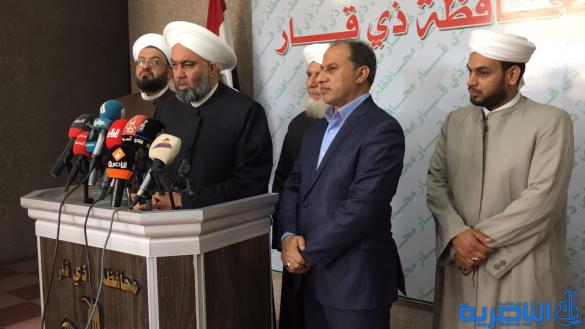 وفد جماعة علماء السنة لمحافظ ذي قار : الارهاب يحاول خلق فتنة في المحافظات الآمنة - تقرير مصور - 