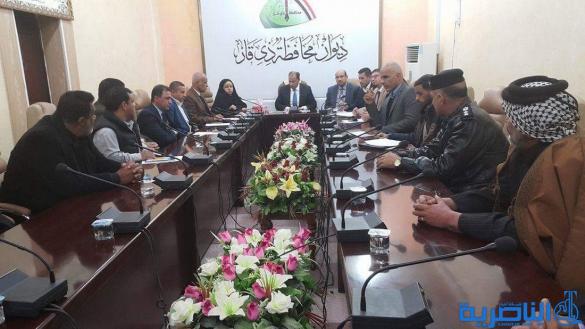 محافظ ذي قار يهاتف وزير العمل لحل ازمة قطع اعانات الحماية الاجتماعية - تقرير مصور- 