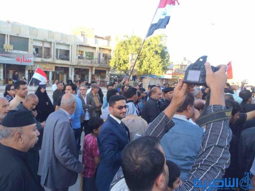 بالصور : متظاهرو الناصرية يدعون الامم المتحدة للوقوف مع العراق في حربه ضد الارهاب