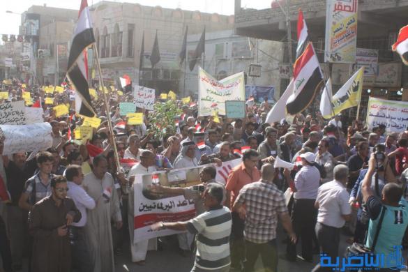 المئات يتظاهرون اليوم في ذي قار للمطالبة بإلغاء
