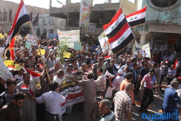 المئات يتظاهرون اليوم في ذي قار للمطالبة بإلغاء