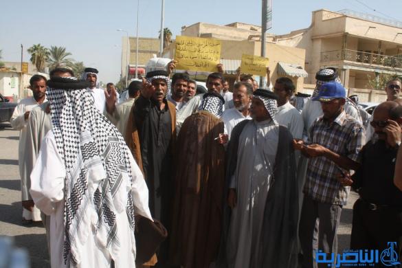 تظاهرة للحراس الليليين في الناصرية للمطالبة بعودتهم إلى العمل - تقرير مصور -