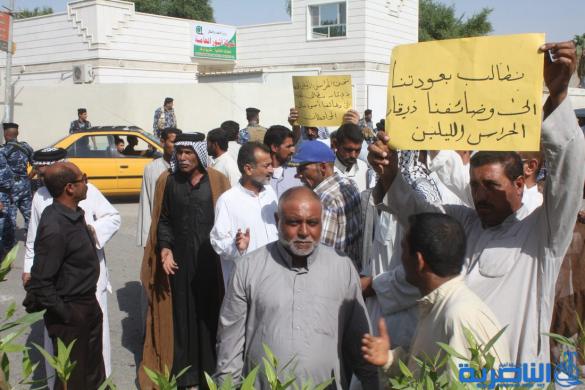 تظاهرة للحراس الليليين في الناصرية للمطالبة بعودتهم إلى العمل - تقرير مصور -