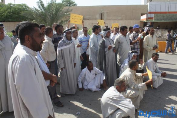 تظاهرة للحراس الليليين في الناصرية للمطالبة بعودتهم إلى العمل - تقرير مصور -