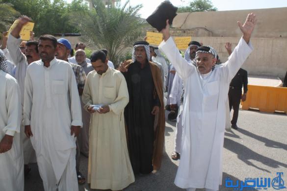 تظاهرة للحراس الليليين في الناصرية للمطالبة بعودتهم إلى العمل - تقرير مصور -