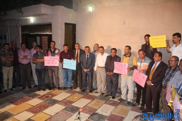 صحفيو ذي قار ينظمون وقفة احتجاجية تنديدا باعتقال كادر البغدادية ويقاطعون اجتماعا للشرطة - تقرير مصور -