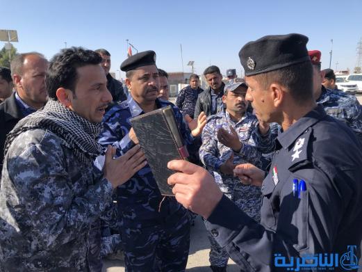موظفو العقود في حماية الانابيب النفطية يتظاهرون في الناصرية لتثبيتهم على الملاك الدائم - تقرير مصور -