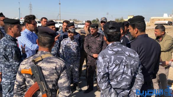 موظفو العقود في حماية الانابيب النفطية يتظاهرون في الناصرية لتثبيتهم على الملاك الدائم - تقرير مصور -
