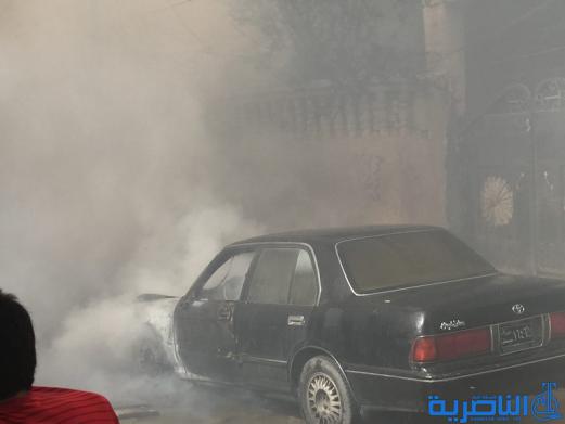 بالصور :حريق مجهول المصدر يلتهم ثلاث سيارات ومنزلين اثنين في الناصرية