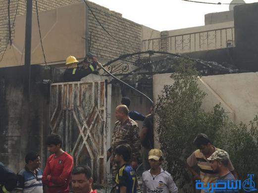 بالصور :حريق مجهول المصدر يلتهم ثلاث سيارات ومنزلين اثنين في الناصرية