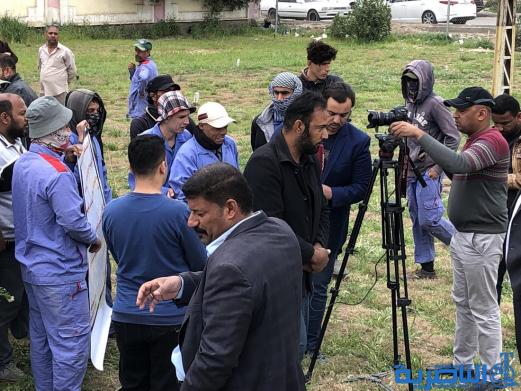موظفو البلديات يتظاهرون في الناصرية للمطالبة بتحسين رواتبهم