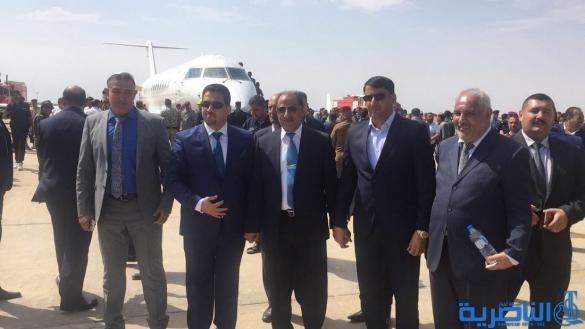 بالصور.. الرحلة رقم واحد تحط في مطار الناصرية الدولي