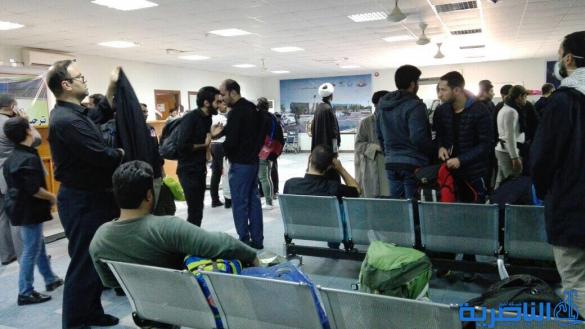 بالصور:مطار الناصرية الدولي يستقبل رحلتين  من طهران  وعلى متنها ٣٠٠ مسافر
