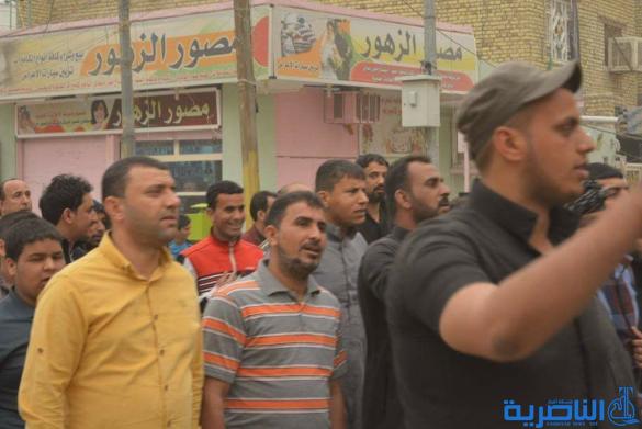 بالصور:تظاهرة في قلعة سكر احتجاجا على مشروع خصخة الكهرباء