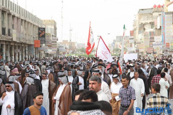الاف المتظاهرين في الناصرية 