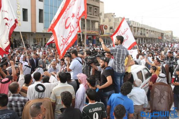الاف المتظاهرين في الناصرية 