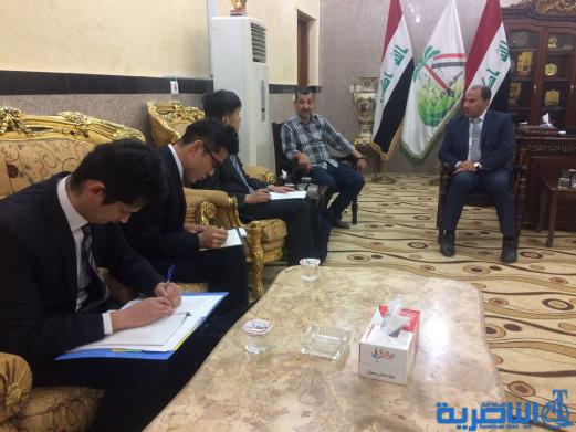 الناصري يستقبل الوفد الياباني الذي أعلن سعي شركات بلاده للعمل في حقول ذي قار النفطية