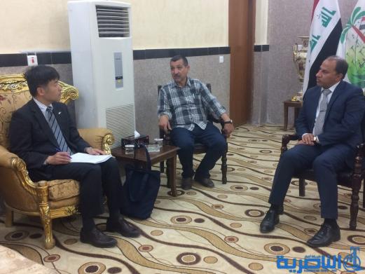 الناصري يستقبل الوفد الياباني الذي أعلن سعي شركات بلاده للعمل في حقول ذي قار النفطية