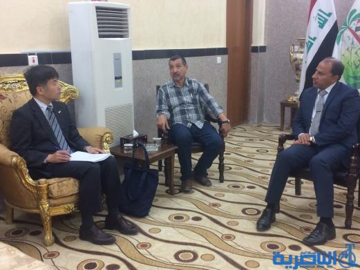 الناصري يستقبل الوفد الياباني الذي أعلن سعي شركات بلاده للعمل في حقول ذي قار النفطية