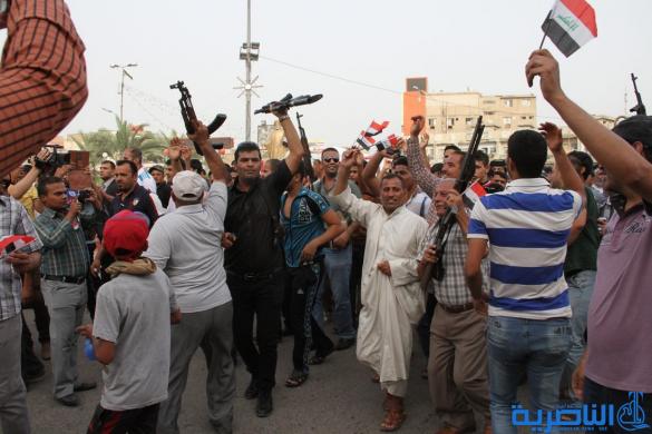 بالصور : هكذا ردت الناصرية على سقوط الموصل