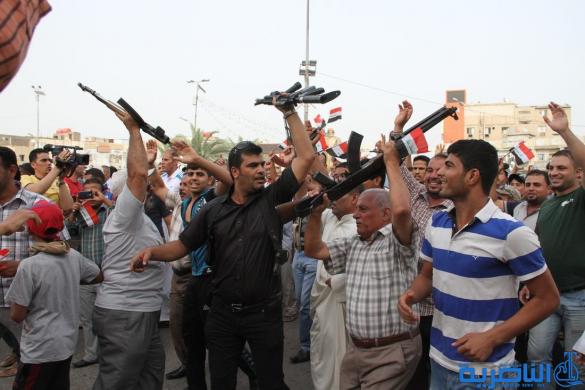 بالصور : هكذا ردت الناصرية على سقوط الموصل