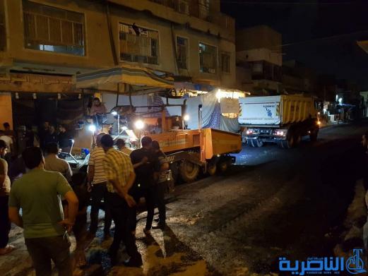 بالصور:محافظ ذي قار يتابع اعمال اكساء شوارع مربع مدينة الناصرية