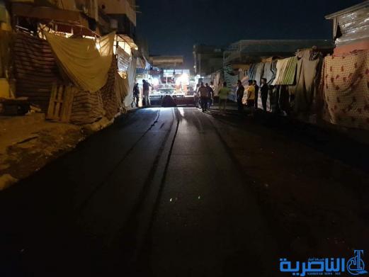بالصور:محافظ ذي قار يتابع اعمال اكساء شوارع مربع مدينة الناصرية