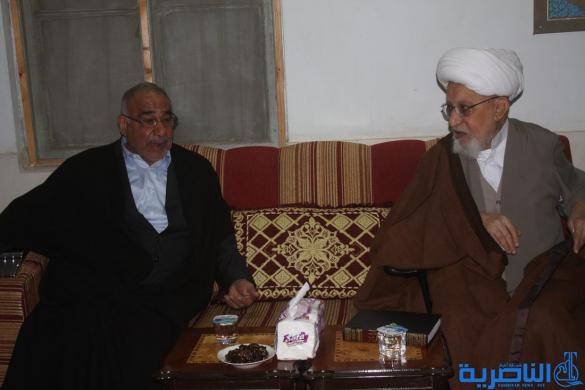 اية الله الشيخ الناصري يستقبل السيد عادل عبد المهدي - تقرير مصور -