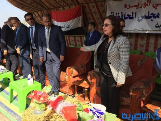 وزيرة الاعمار تفتتح رسميا مشروع ماء النصر شمالي ذي قار- تقرير مصور -