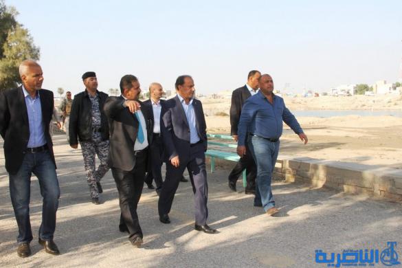 محافظ ذي قار يتفقد اعمال المرحلة الثانية من تأهيل متنزه الناصرية استعداد لموسم الربيع المقبل