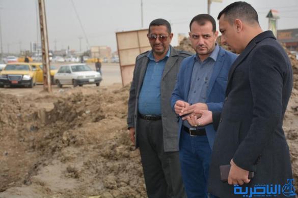استئناف ضخ المياه عبر مجمع الناصرية الموحد بعد اصلاح عطل في الانابيبب