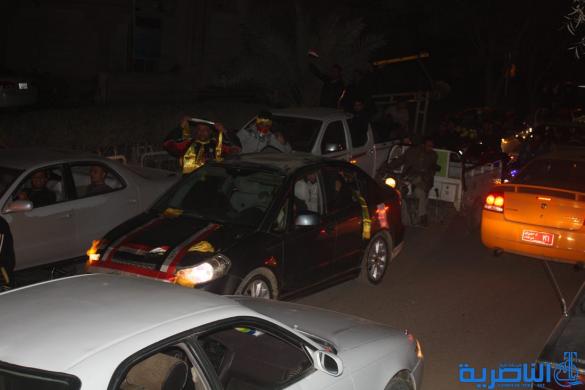 التقرير المصور الاول عن ابتهاجا ابناء مدينة الناصرية احتفاء بفوز منتخبنا الاولمبي بكاس اسيا 