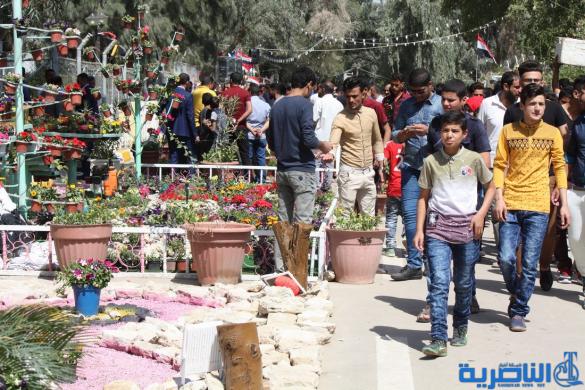 افتتاح معرض الزهور الثالث في الناصرية بالتزامن مع اعياد الربيع - تقرير مصور -