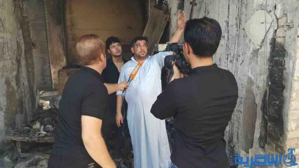 بالصور : كيف تحول سوق الخان في الشطرة الى ركام