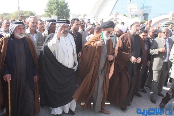 العشرات من محتجزي رفحاء يتظاهرون في الناصرية للاسراع بصرف امتيازاتهم - تقرير مصور -