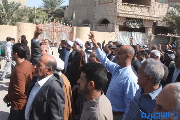 العشرات من محتجزي رفحاء يتظاهرون في الناصرية للاسراع بصرف امتيازاتهم - تقرير مصور -