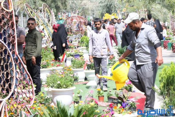 بالصور:متنزه الناصرية يستقبل العوائل بعيد الربيع