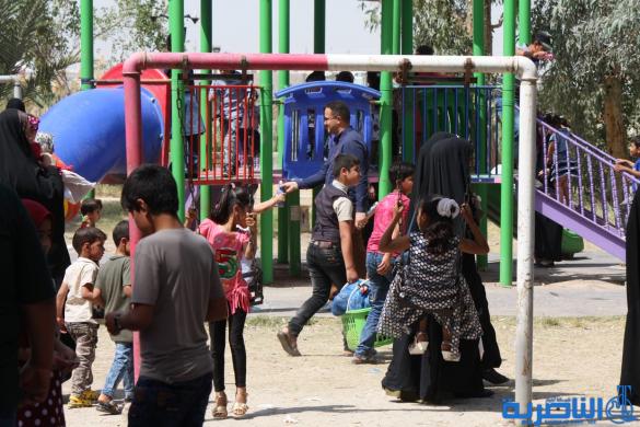 بالصور:متنزه الناصرية يستقبل العوائل بعيد الربيع